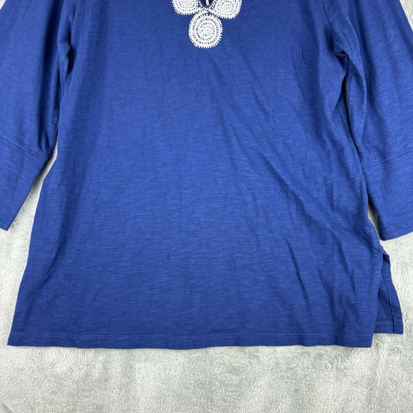 Tommy Bahama Top‎ Women Medium Royal Blue Keira Isle Of Bliss Tunic Beaded - Picture 8 of 16